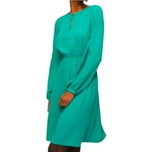 Loft Size Large Green Split Sleeve Dress